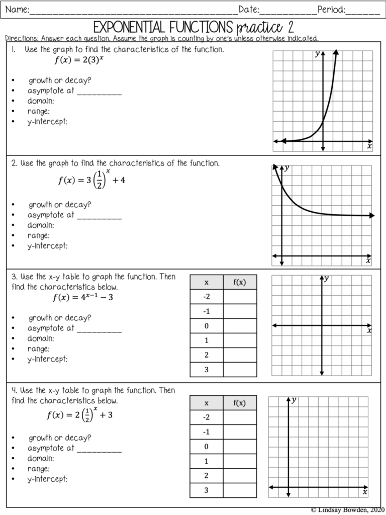 identifying-linear-and-exponential-functions-worksheet-function