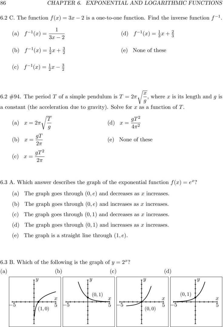 Graphing Exponential And Logarithmic Functions Worksheet Answers