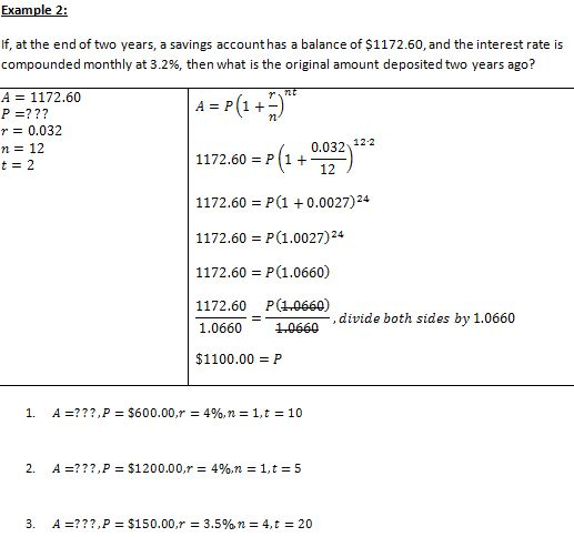 Worksheet Questin 1 Word Problems Exponential Functions Compound