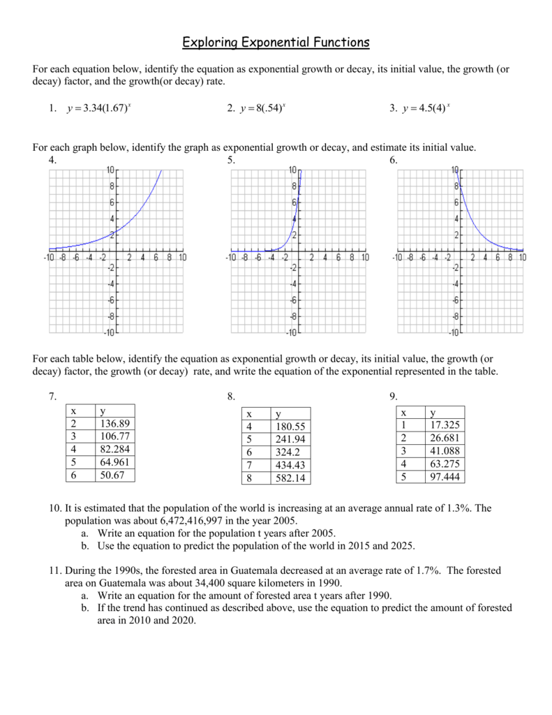 unit 6 homework 7 graphing exponential functions