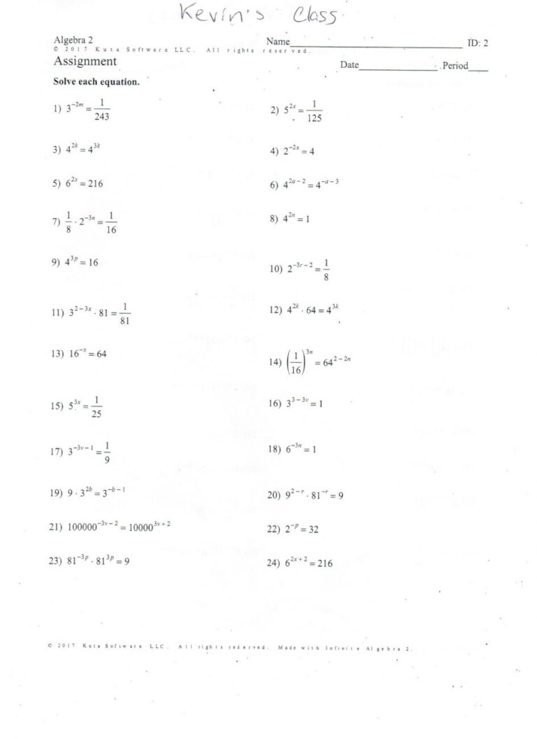 Factoring Quadratic Expressions Worksheet With Answers Pdf