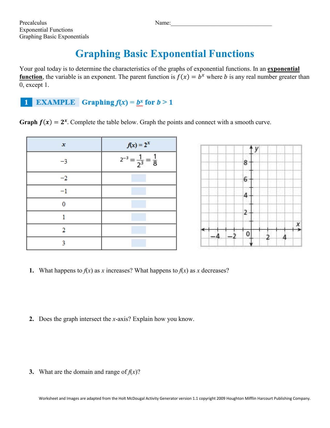 Step Functions Worksheet With Answers Pdf