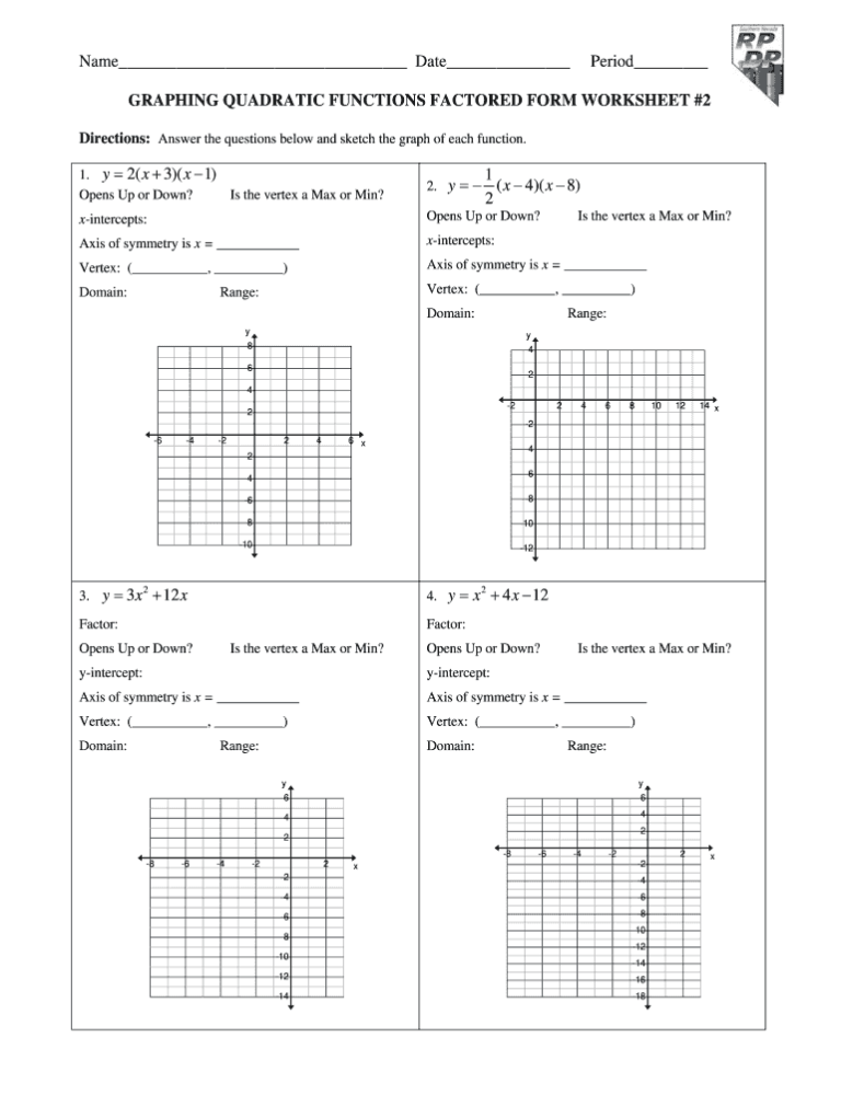 graphing-quadratic-functions-factored-form-worksheet-2-answer-key-function-worksheets