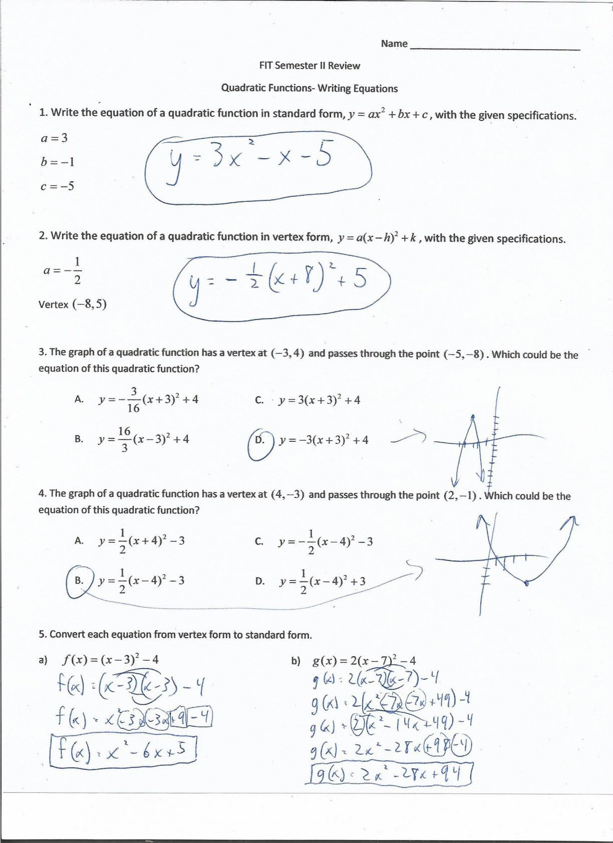 forms-of-quadratic-functions-worksheet-answer-key-function-worksheets