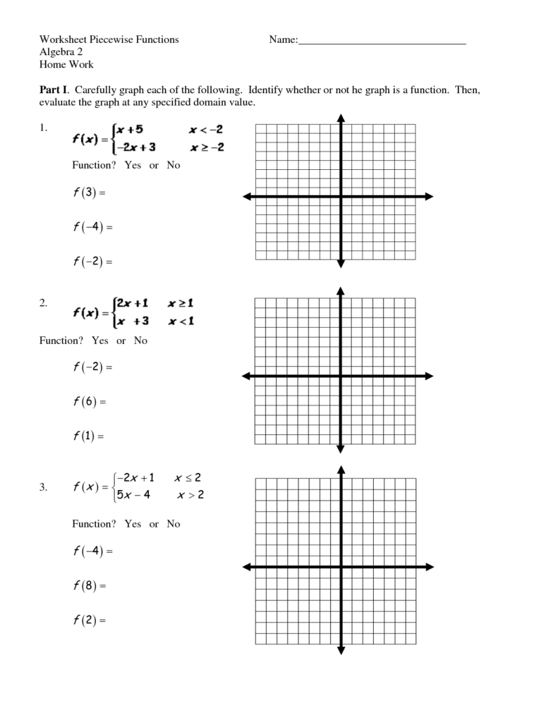 Amr Piecewise Functions Worksheets Answers