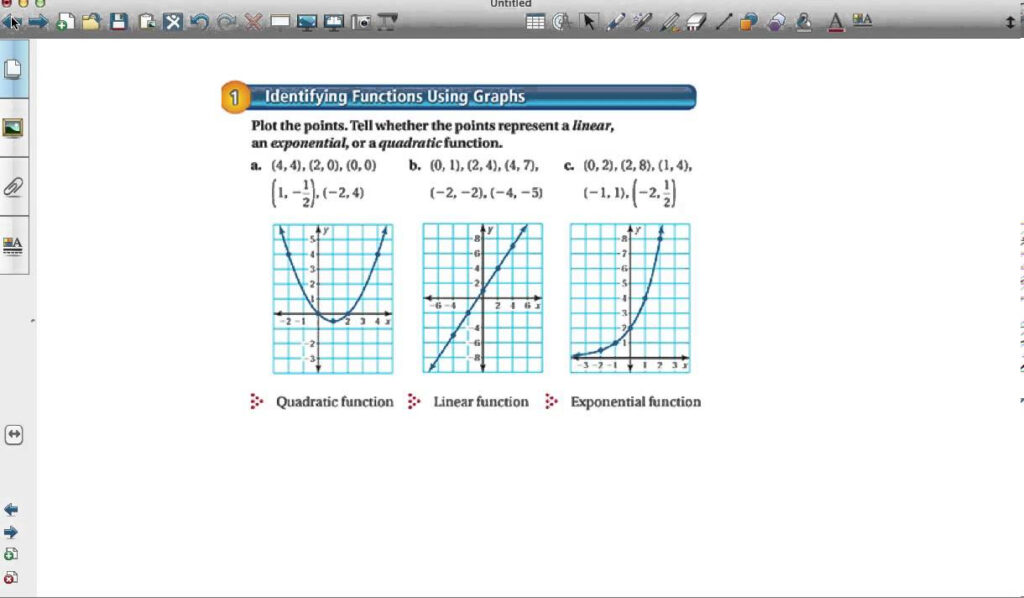 Compare Contrast Linear Quadratic And Exponential Functions Worksheet