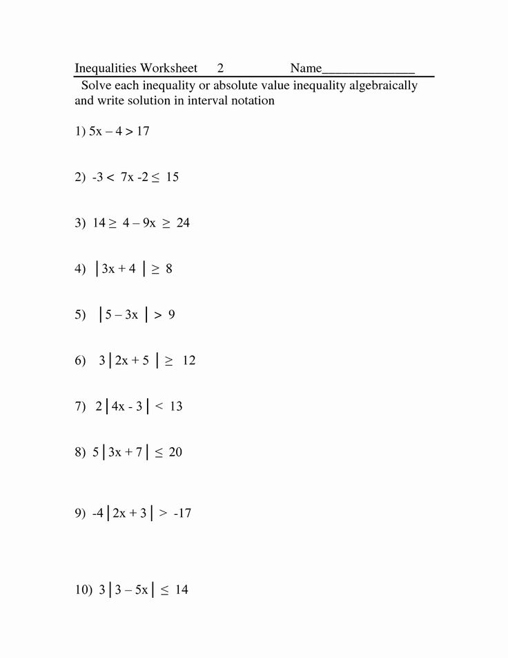 Solving Absolute Value Equations Worksheet Lovely Absolute Value