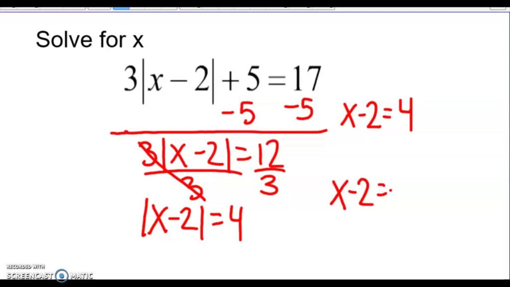 Solving Absolute Value Equations YouTube
